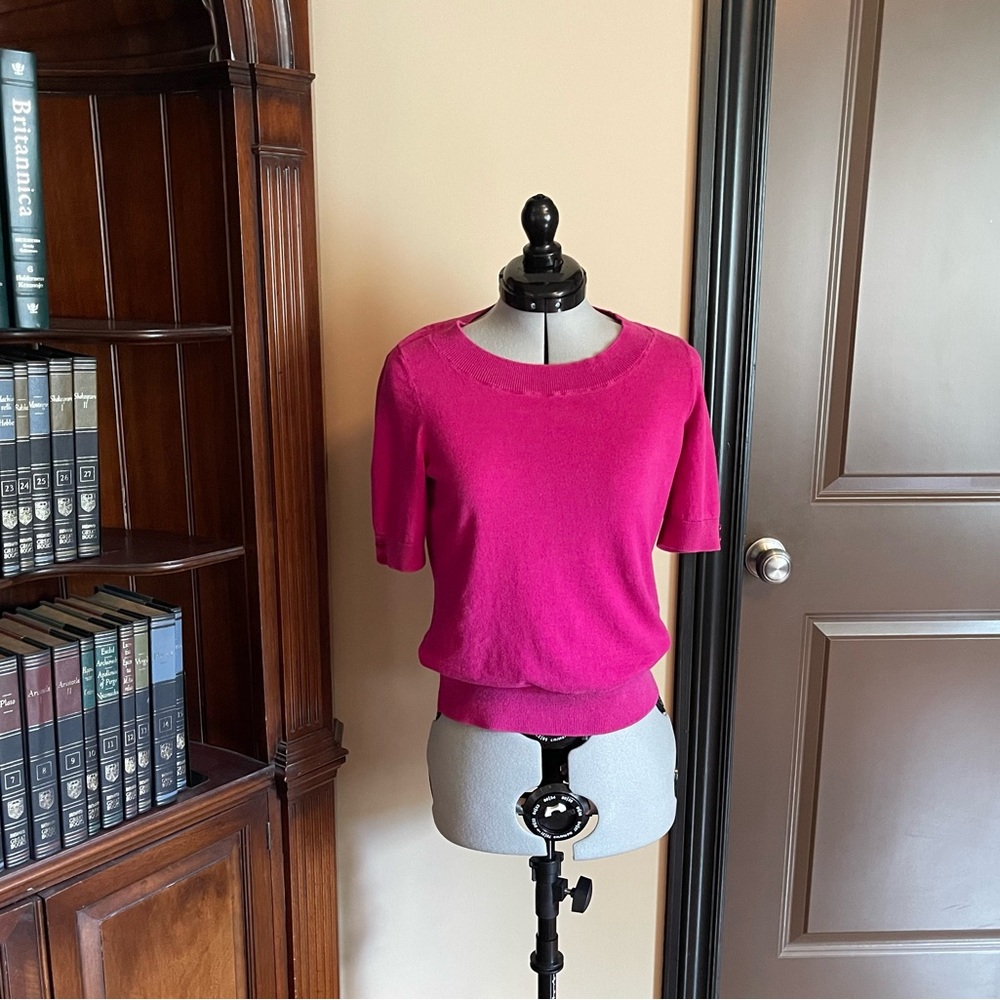 Talbots Vibrant Pink Knit Top